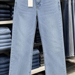 Men's Light Blue Washed Straight Jeans